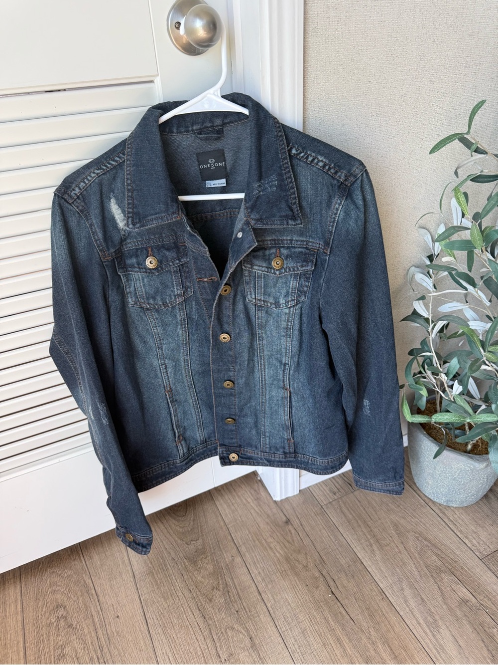 one 5 one Dark Blue Denim Jean Jacket